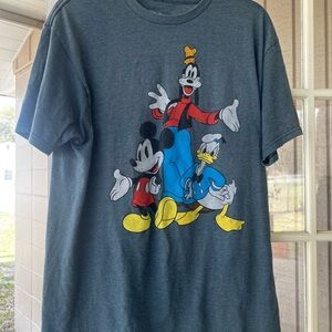 Disney Charcoal Goofy & Friends Graphic Tee with Yellow Accent